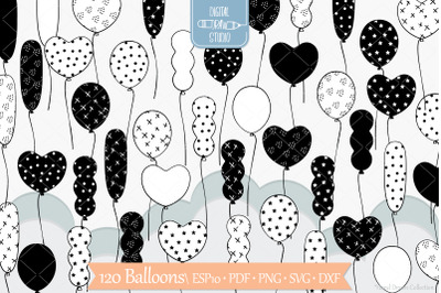 Party Balloons | Hand drawn Birthday Doodles