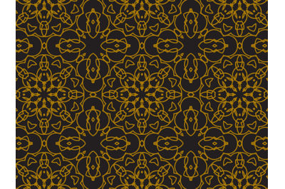 Pattern Gold Large Flower Line Ornaments