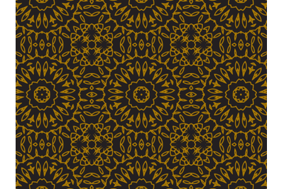 Pattern Gold Flower Line Style