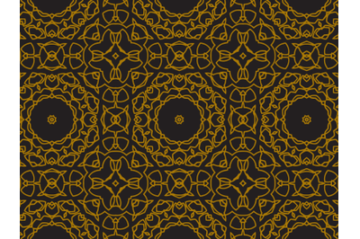 Pattern Gold Circle And Square Ornaments