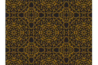 Pattern Gold Flowering Line Style