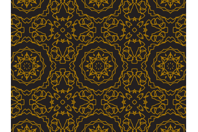 Pattern Gold Abstract Ornament Style