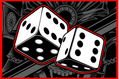 dice vector,Hand drawing,Isolated,Easy to edit
