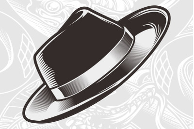 hat hand drawing vector