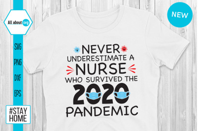 Never Underestimate A Nurse Who Survived The 2020 Pandemic Svg