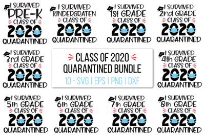 Class of 2020 Quarantined Bundle Svg