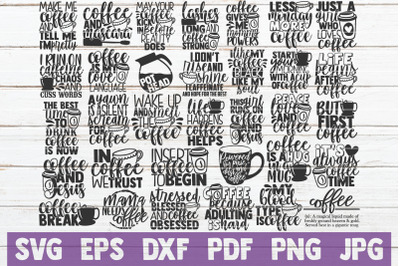 Coffee SVG Bundle | Coffee Mug Print SVG Cut Files