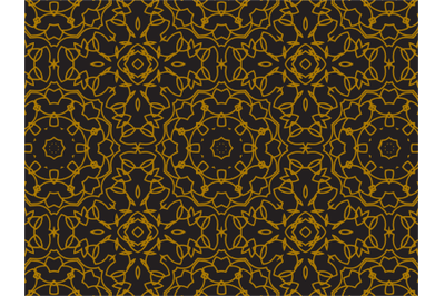 Pattern Gold Circle Ornament Line