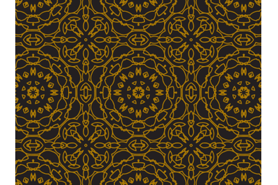 Pattern Gold Abstract Ornament Lines Motif