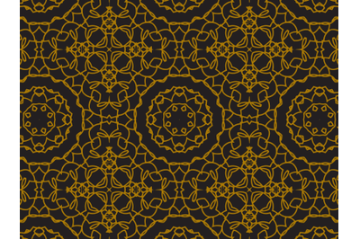 Pattern Gold Circle and Cross Style