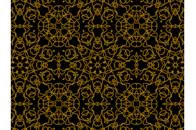 Pattern Gold Irregular Ornamental Motifs