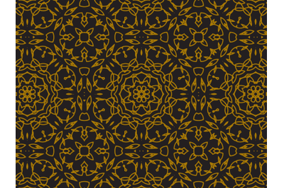 Pattern Gold Small Circular Flower Style