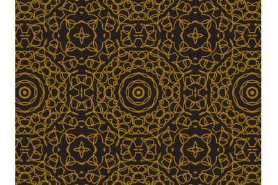 Pattern Gold Curved and Circular Motifs