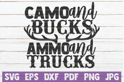 Camo And Bucks Ammo and Trucks SVG Cut File