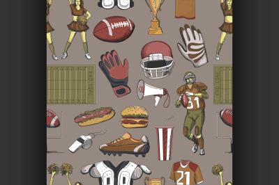 American Football Seamlees pattern