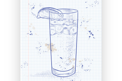 Cocktail Dark &amp;#39;N&amp;#39; Stormy on a notebook page