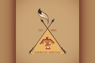 American indian emblems and labels