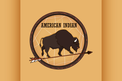 American indian emblems and labels