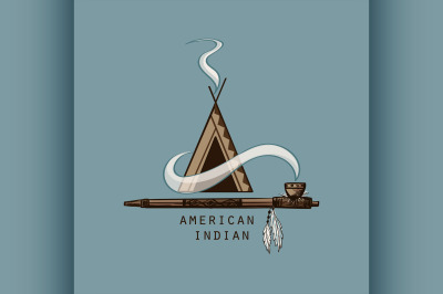 American indian emblems and labels