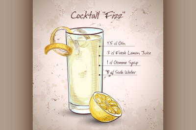 Gin Fizz cocktail