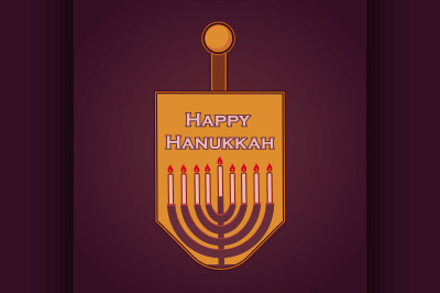 Hand sketched Happy Hanukkah logotype