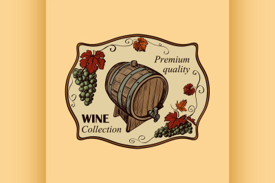 Hand drawn Wine label