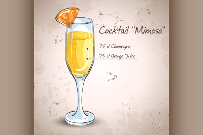 Cocktail alcohol Mimosa