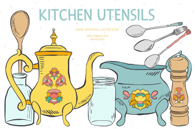 Kitchen Utensils Illustrations