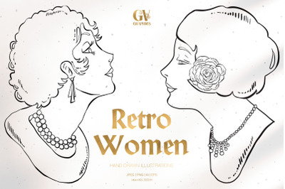 Retro Women Illustrations