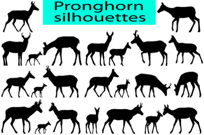 Pronghorn silhouettes