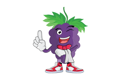 Grape Bartender Fruit Cartoon Character