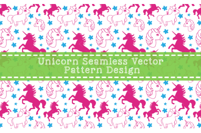 Unicorn Seamless Vector Pattern Design