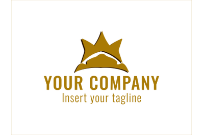 Logo Gold Crown Icon with Black Shadow