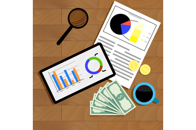 Financial statistics top view