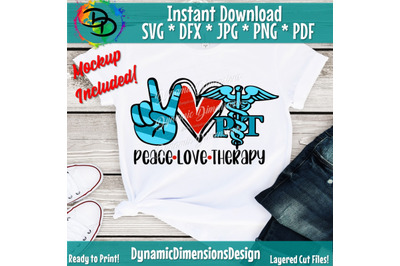 Peace Love Physical Therapy svg, Therapy svg, Physicaln therapy svg, PT svg, work of heart svg, Physical therapist, PT png Cricut