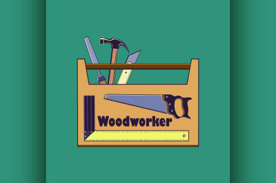 Carpentry tool,labels and design elements