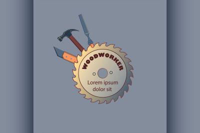 Carpentry tool,labels and design elements