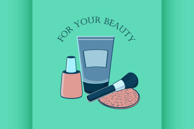 Cosmetics label for design