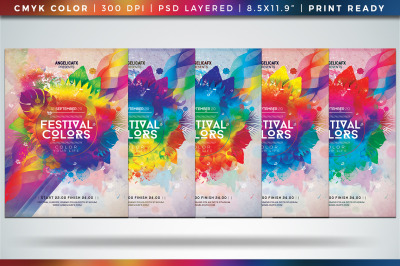 Festival Colors Poster Template