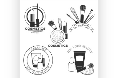 Cosmetics set label for your product or design