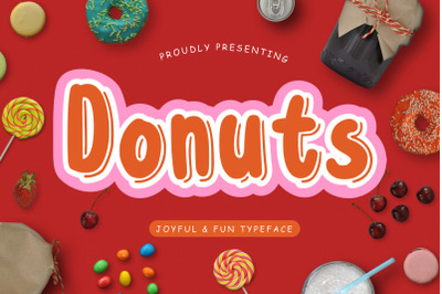 Donuts Joyful &amp; Fun Typeface