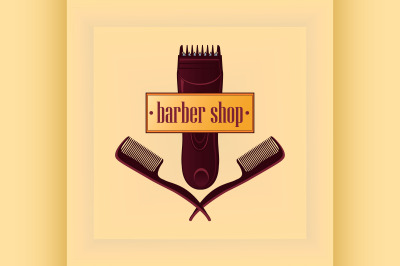 Vintage Barber Shop Label