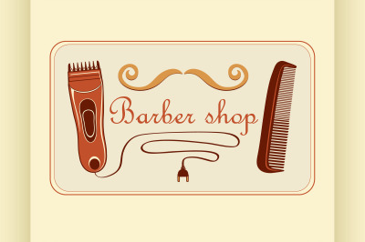 Vintage Barber Shop Label