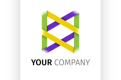 Abstract colored vector logotype