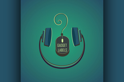 Electronic gadget label for design