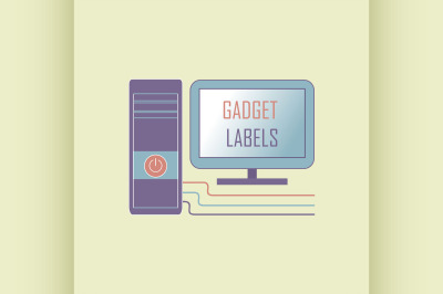 Electronic gadget label for design