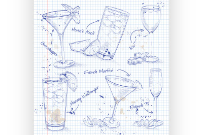 New Era Coctail Set  on a notebook page