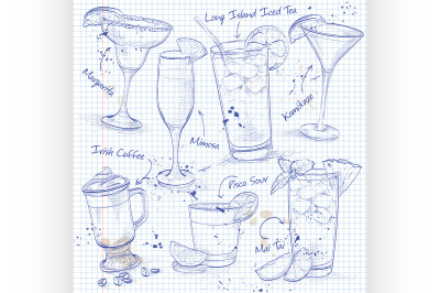 New Era Coctail Set  on a notebook page