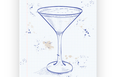 Porto Flip Cocktail on a notebook page