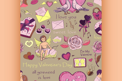 Seamless valentine pattern